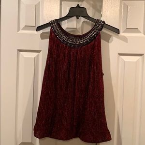 Plus Size Alfani Sleeveless Metallic Top